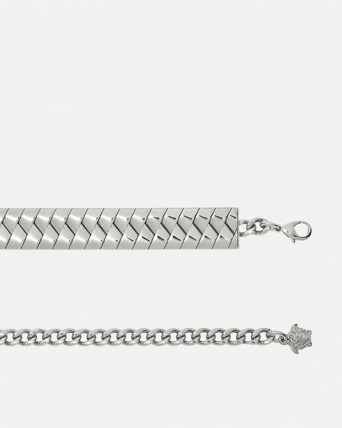 Versace Belts WomenMen Bind Chain Belt 12034 Metallic