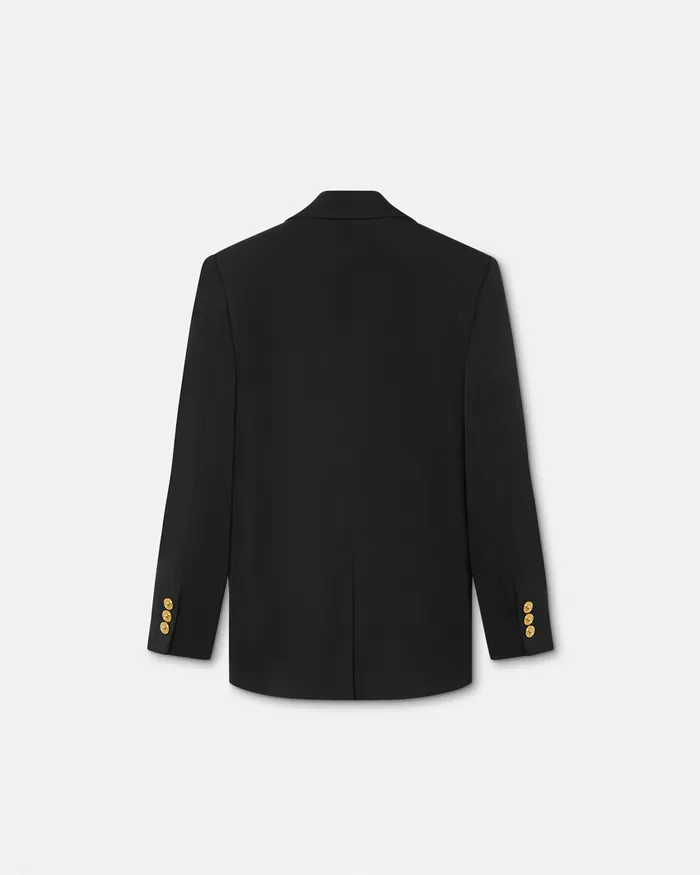 Versace Blazer and Jackets Women SingleBreasted Oversized Blazer Black