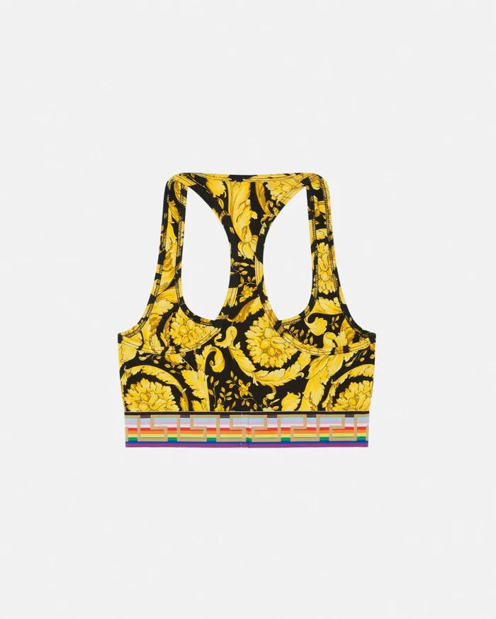 Versace Bras and Briefs Women Pride Barocco Scoop Bralette Blackprint
