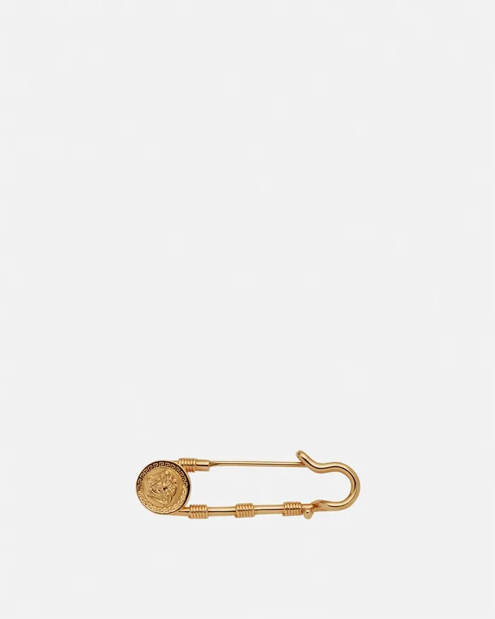 Versace Brooches Women Safety Pin Brooch Gold