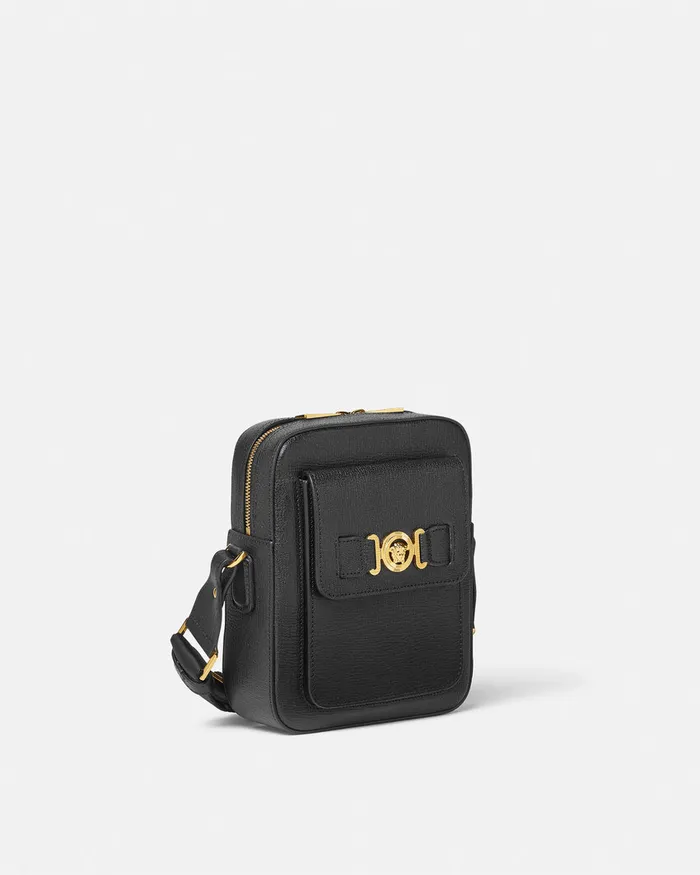 Versace Crossbody and Messengers Men Medusa Biggie Crossbody Bag Blackgold