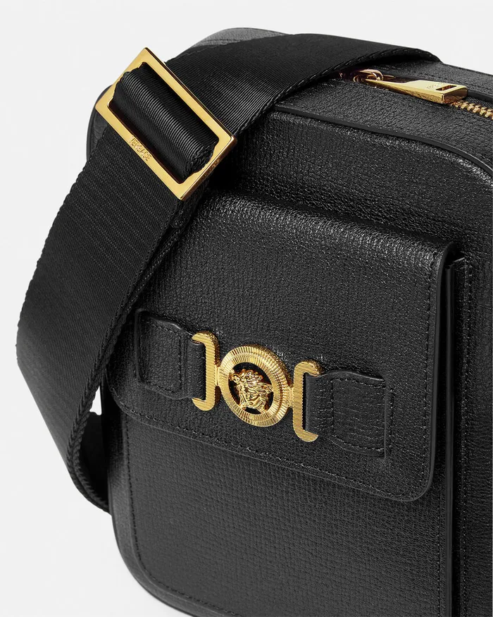 Versace Crossbody and Messengers Men Medusa Biggie Crossbody Bag Blackgold