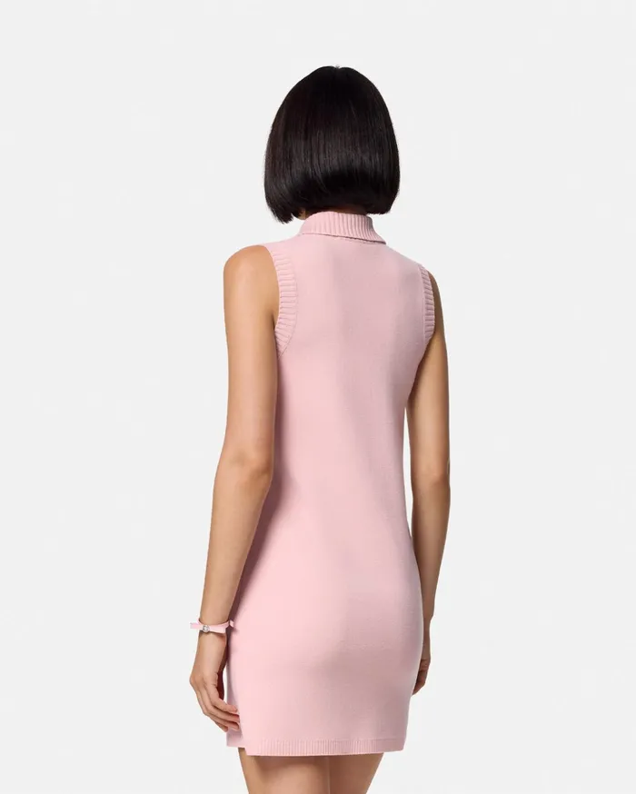 Versace Dresses Women CashmereBlend Shift Knit Mini Dress Light Pink