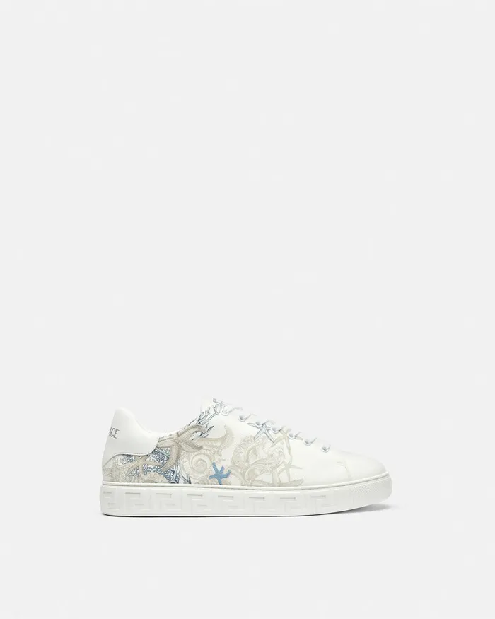 Versace Greca Men Barocco Sea Greca Sneakers White