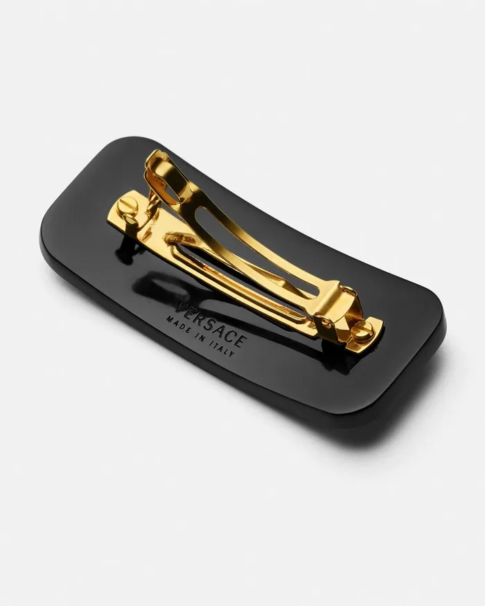 Versace Hair Accessories Women Left Crystal Milano Hair Clip Black