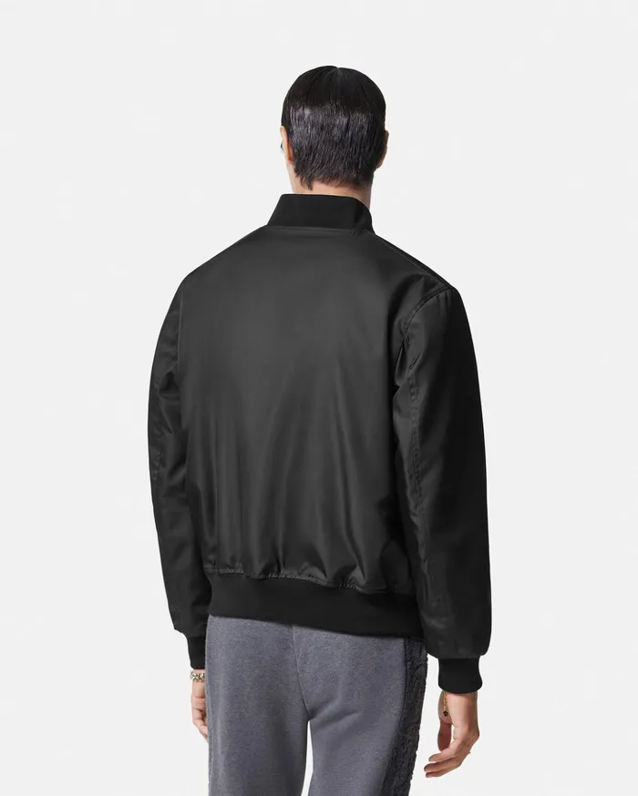 Versace Jackets and Coats Men Barocco Reversible Bomber Jacket Gray
