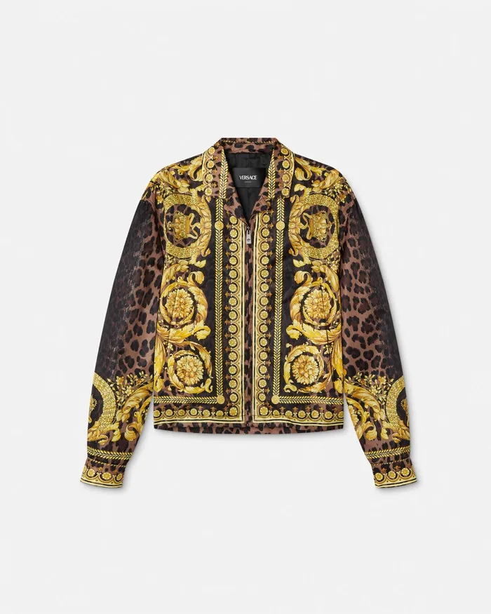 Versace Jackets and Coats Men Wild Barocco Blouson Jacket Animalier
