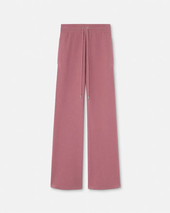 Versace Knitwear Women WoolBlend Flared Towel Pants Pink