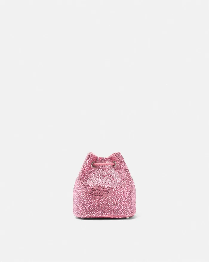 Versace La Medusa Women Crystal La Medusa Mini Bucket Bag Pink