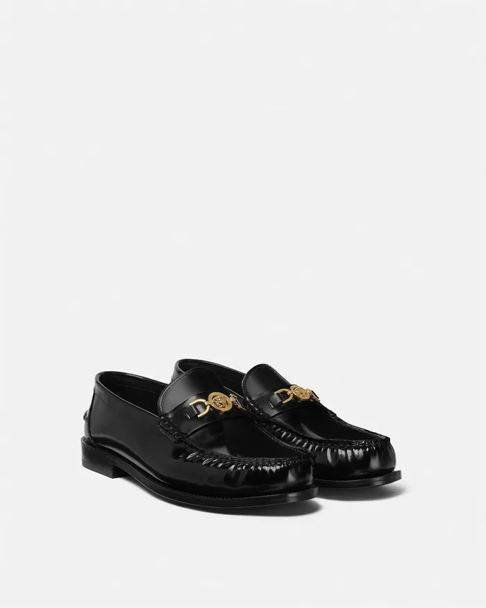 Versace Loafers and Slippers Men Medusa 03995 Loafers Blackgold
