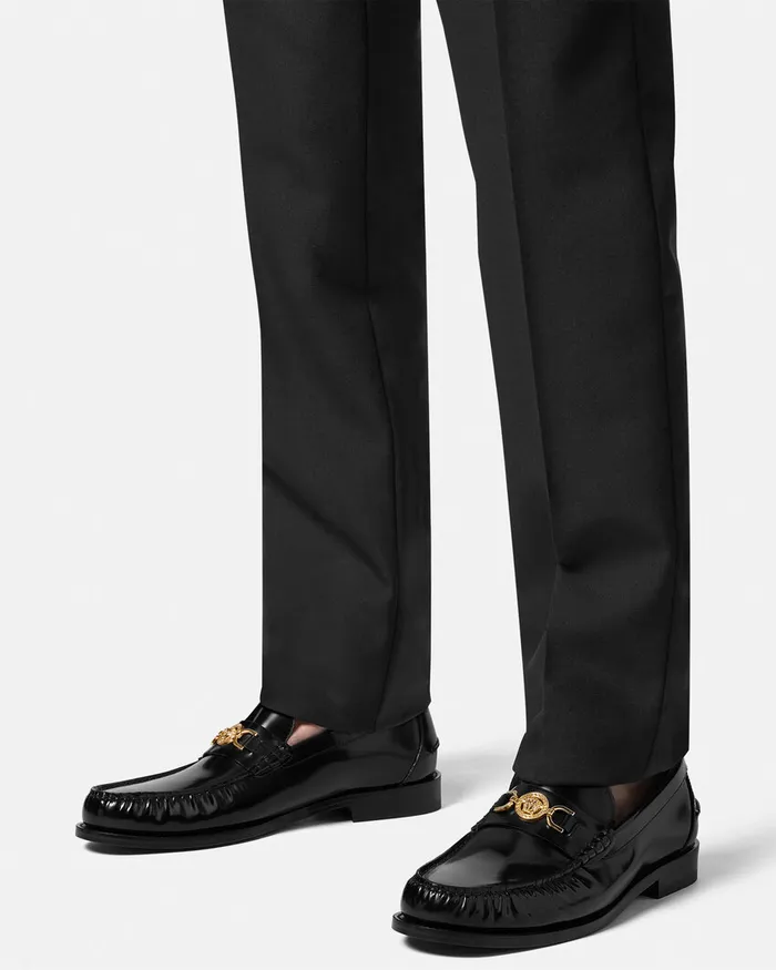 Versace Loafers and Slippers Men Medusa 03995 Loafers Blackgold