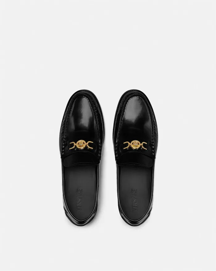 Versace Loafers and Slippers Men Medusa 03995 Loafers Blackgold