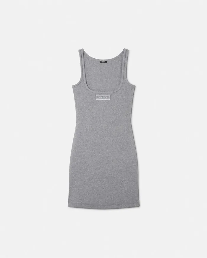Versace Loungewear and Pajamas Women 90s Vintage Logo Ribbed Dress Gray