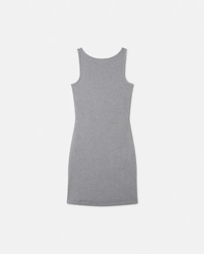 Versace Loungewear and Pajamas Women 90s Vintage Logo Ribbed Dress Gray