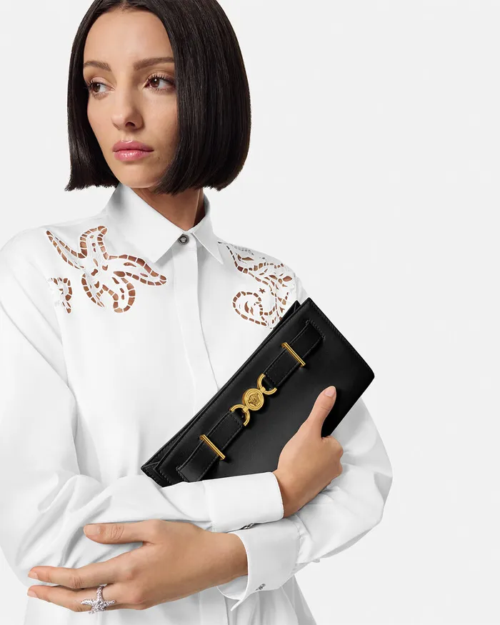 Versace Mini Bags and Clutches Women Medusa 03995 Clutch Blackgold