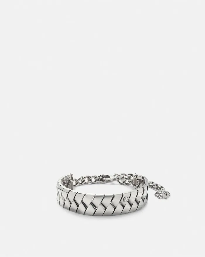 Versace Necklaces Women Bind Choker Silver