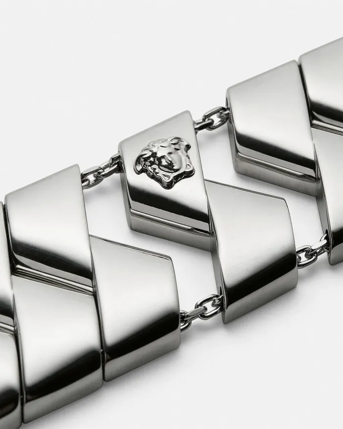 Versace Necklaces Women Bind Choker Silver