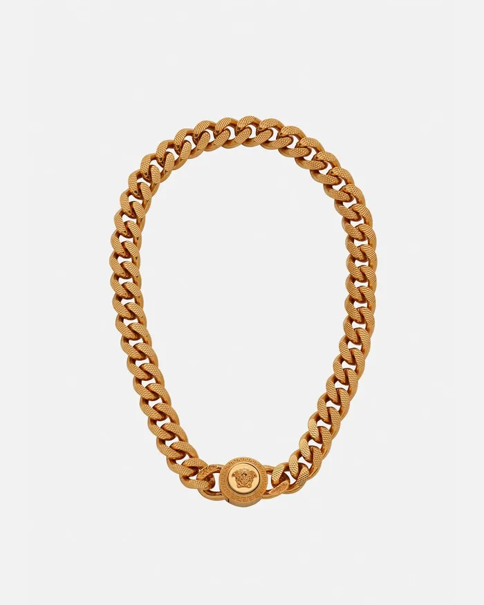 Versace Necklaces WomenMen Chain Medusa Necklace Gold