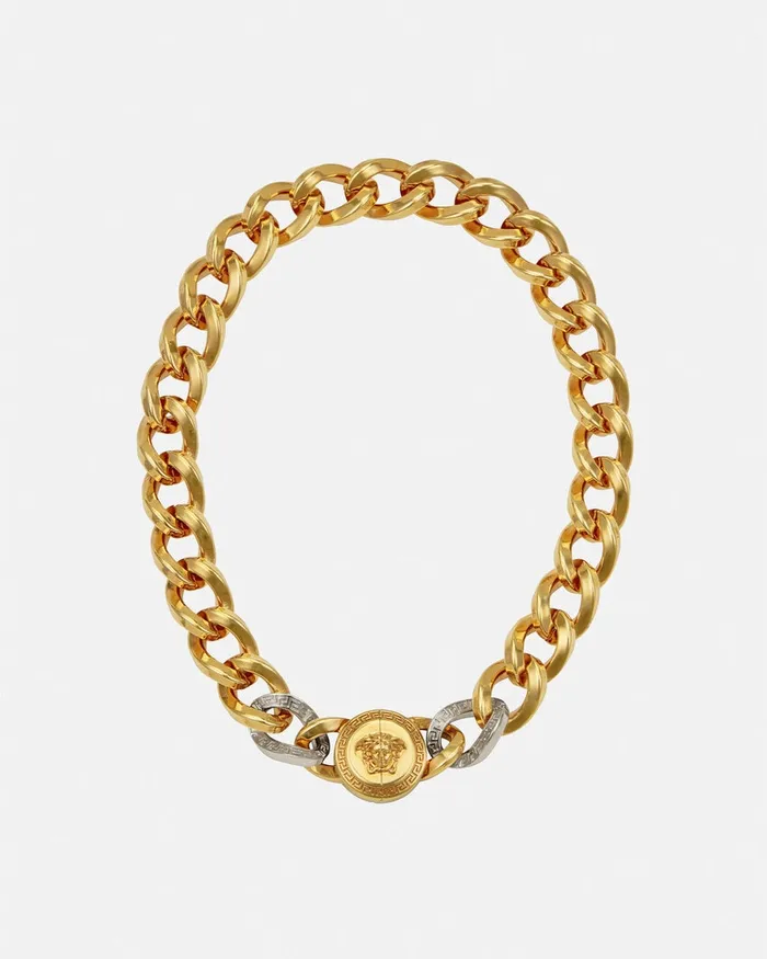 Versace Necklaces WomenMen Medusa Chain Necklace Gold