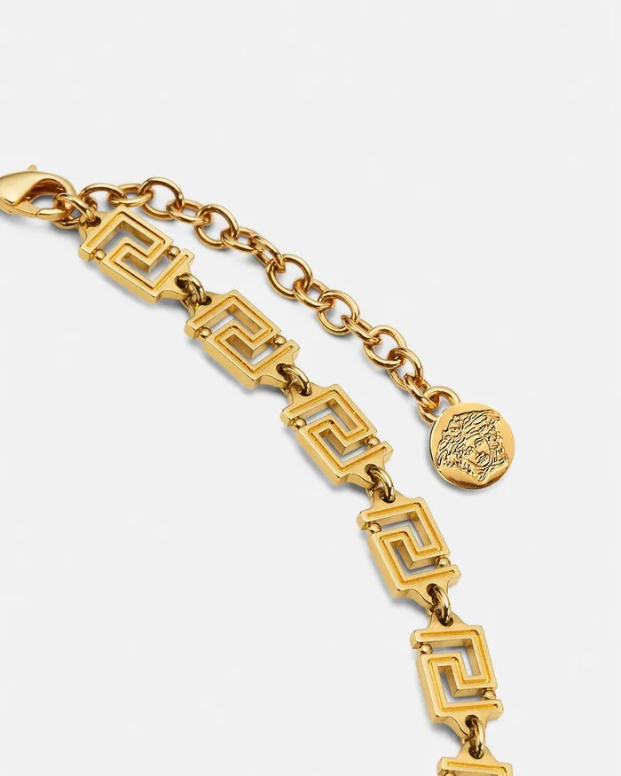 Versace Necklaces WomenMen Medusa Greca Necklace Light Gold