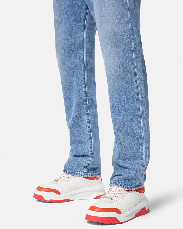 Versace Odissea Men Odissea Sneakers Coral