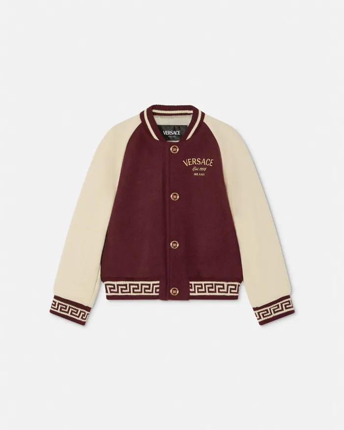 Versace Outerwear and Jackets Kids Logo Baby Bomber Jacket Redwhite