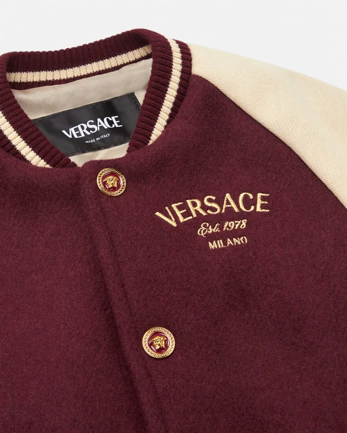 Versace Outerwear and Jackets Kids Logo Baby Bomber Jacket Redwhite