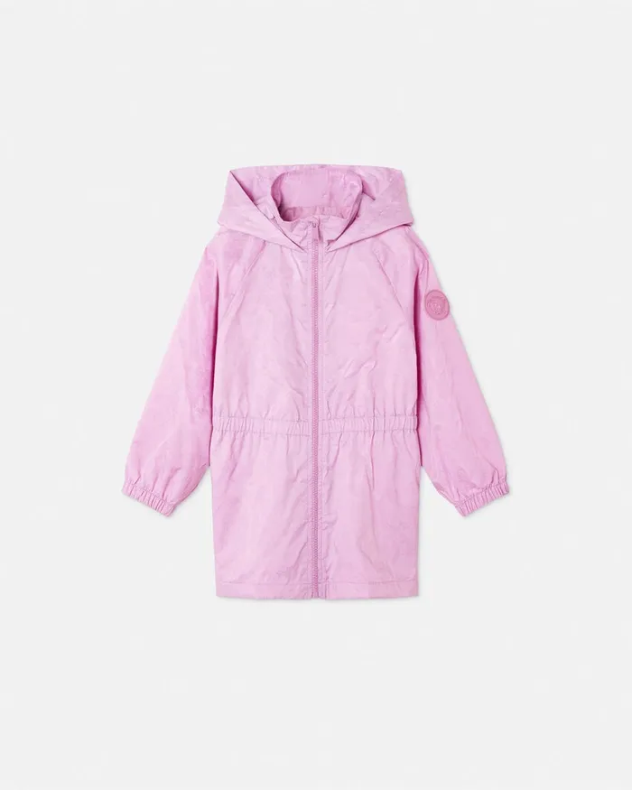 Versace Outerwear Kids Barocco Jacquard Parka Pink