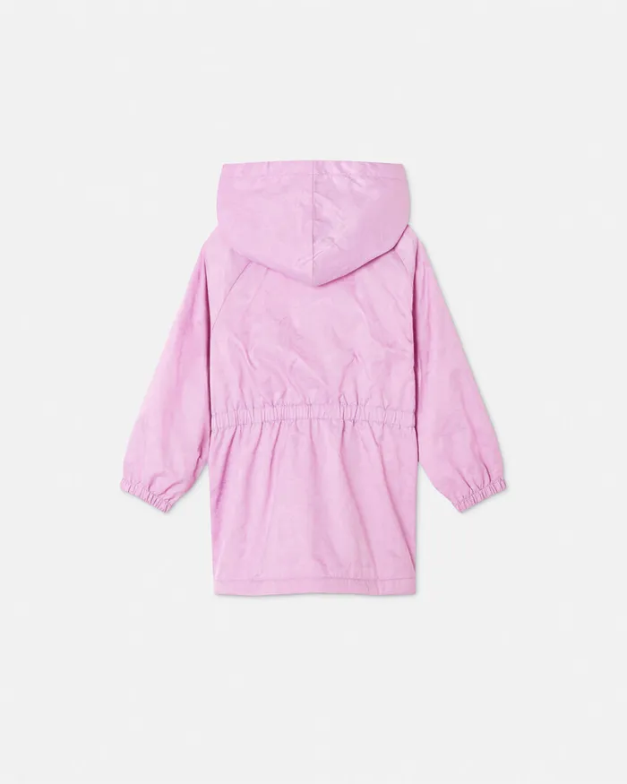 Versace Outerwear Kids Barocco Jacquard Parka Pink