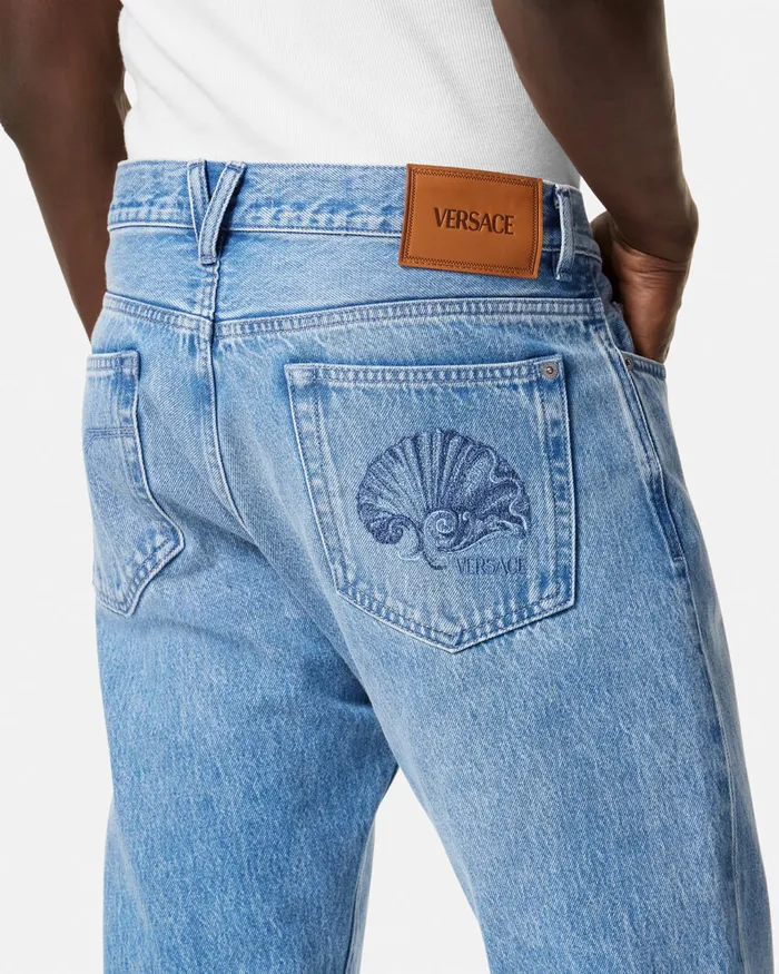 Versace Pants and Shorts Men RegularFit Jeans Blue