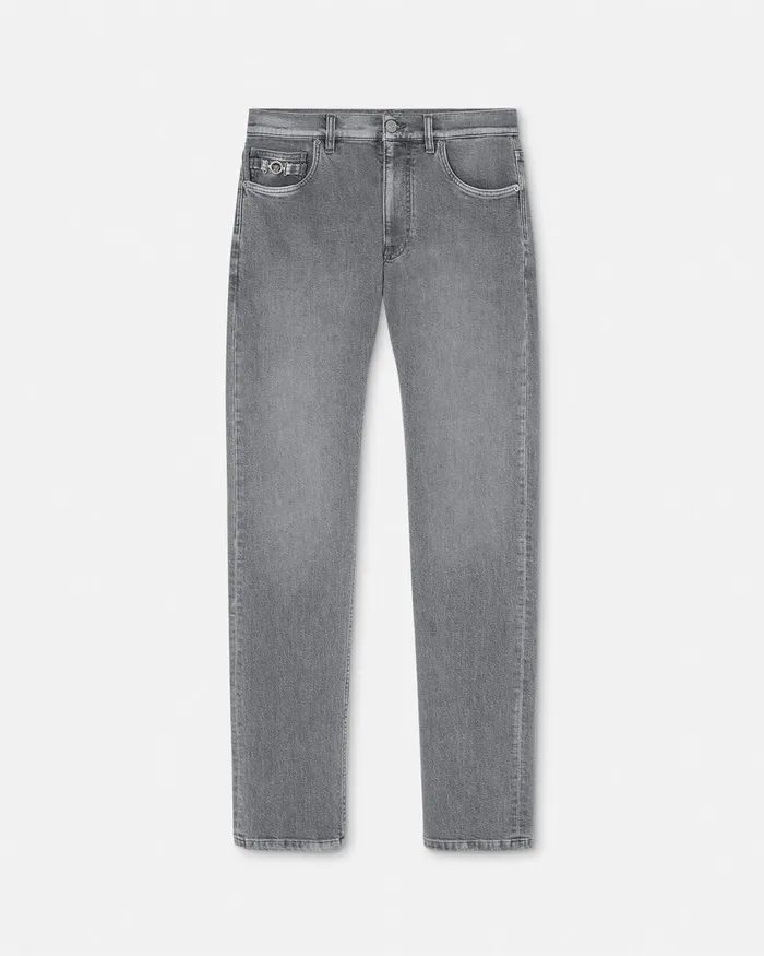 Versace Pants and Shorts Men SlimFit Jeans Gray