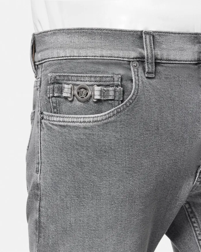 Versace Pants and Shorts Men SlimFit Jeans Gray