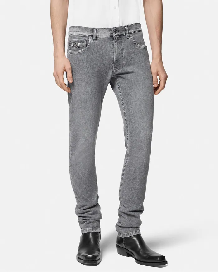 Versace Pants and Shorts Men SlimFit Jeans Gray