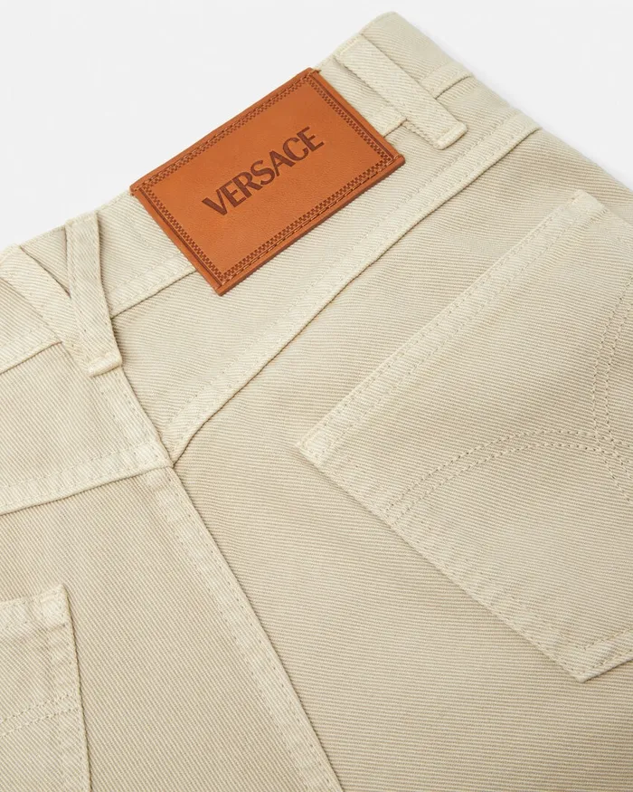 Versace Pants and Shorts Women Cargo Jeans Beige