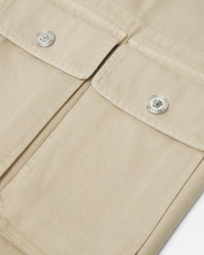 Versace Pants and Shorts Women Cargo Jeans Beige