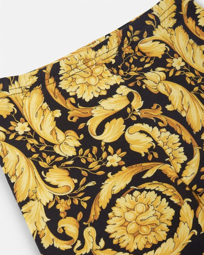 Versace Pants and Skirts Kids Barocco Baby Leggings Blackprint