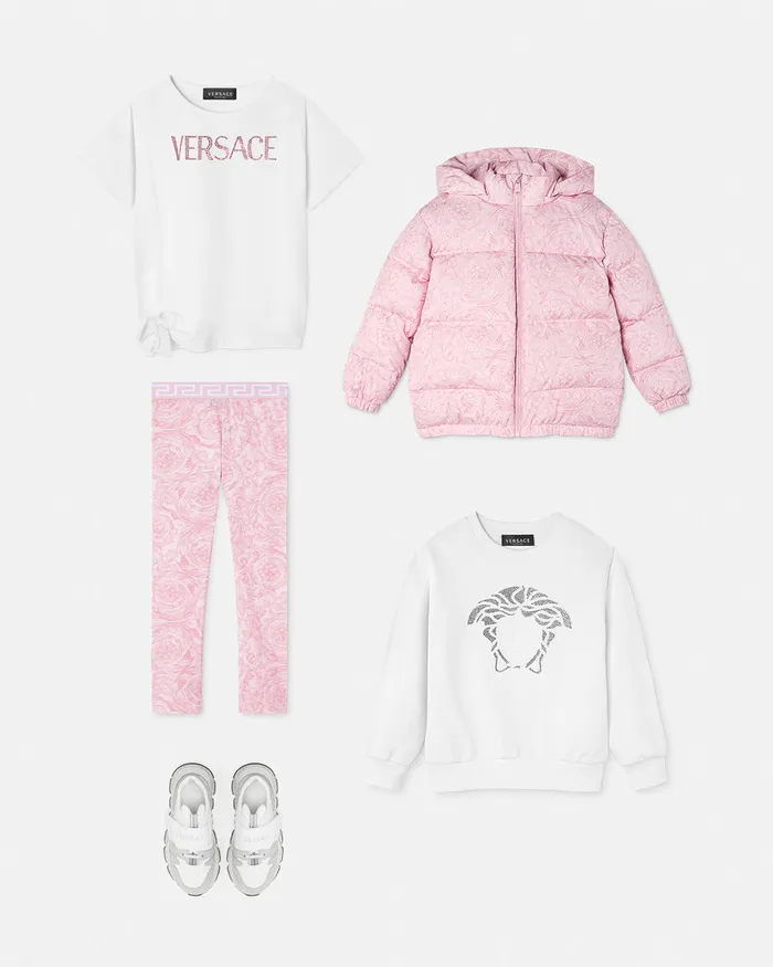 Versace Pants and Skirts Kids Barocco Leggings Pinkprint
