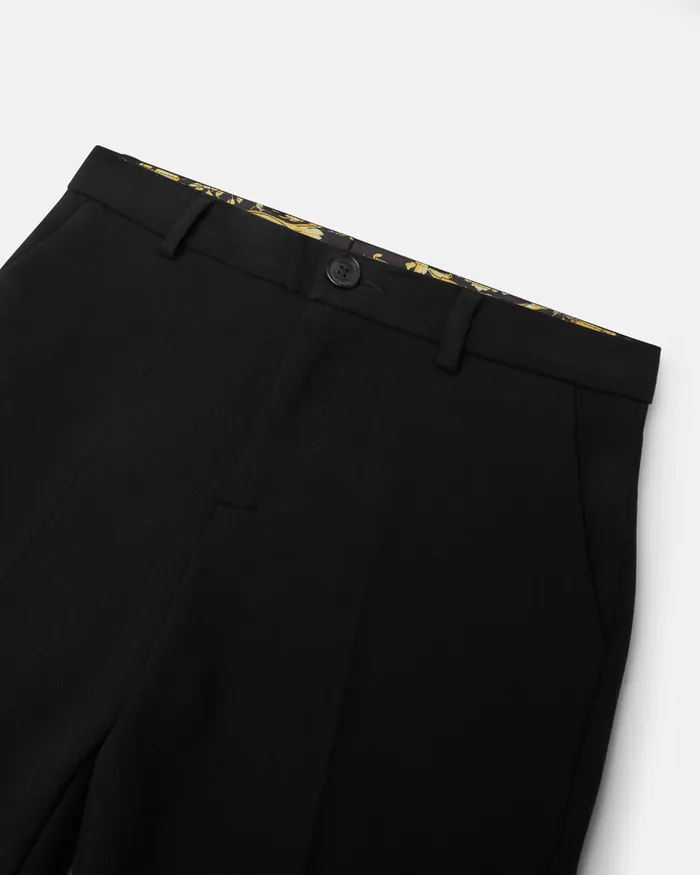 Versace Pants Kids Barocco Pants Black