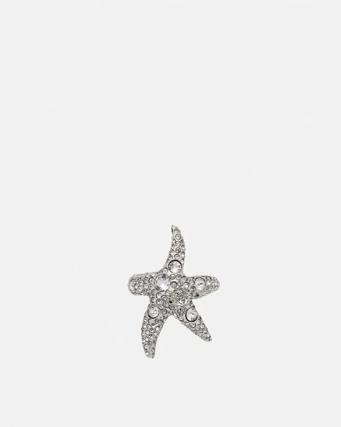 Versace Rings Women Barocco Sea Ring Silver
