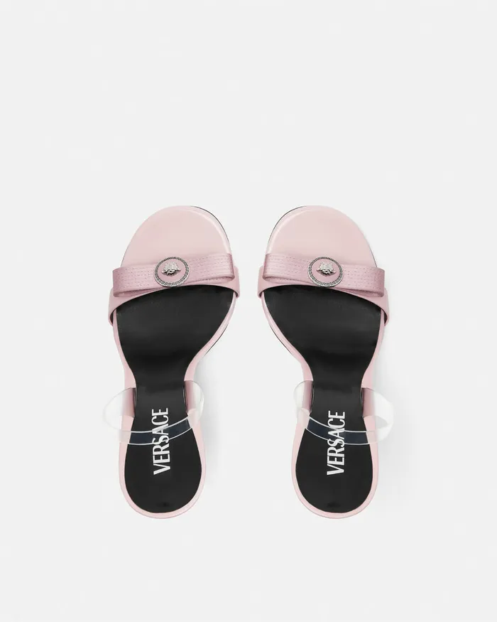 Versace Sandals Women Gianni Ribbon Slingback Sandals 110 Mm Light Pink