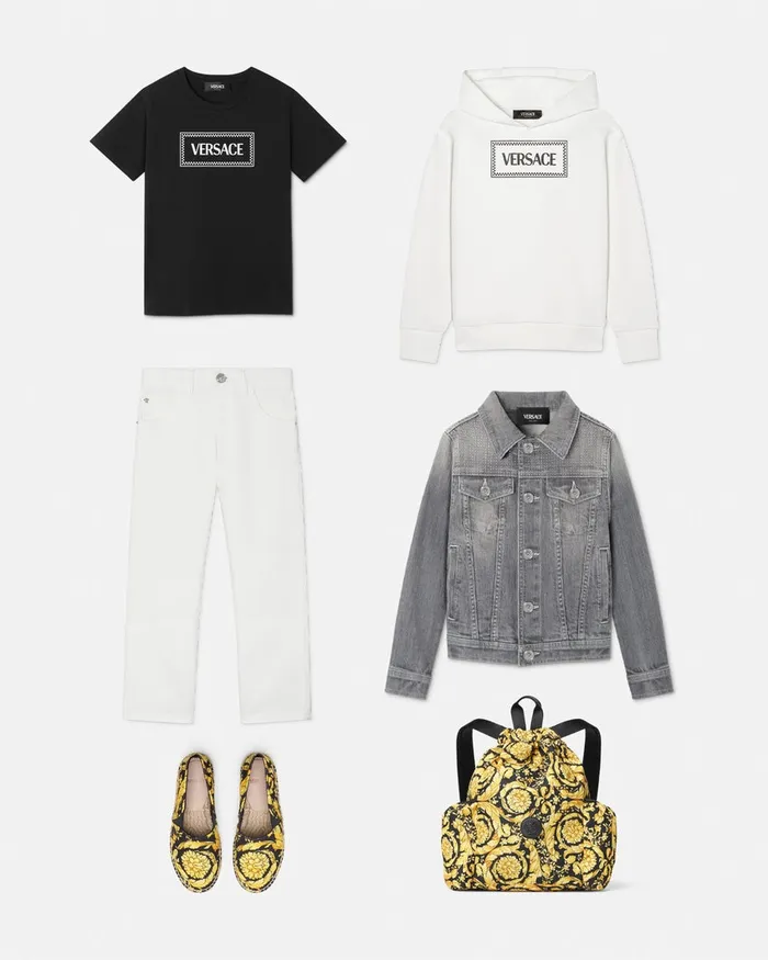 Versace Shirts and Tshirts Kids 90s Vintage Logo TShirt Black