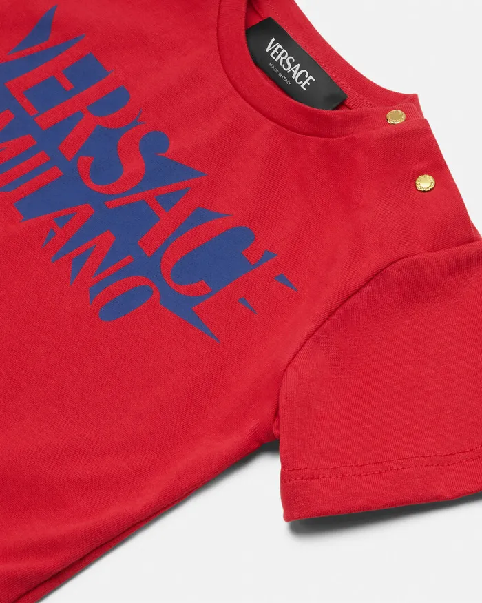 Versace Shirts and Tshirts Kids Logo Baby TShirt Red