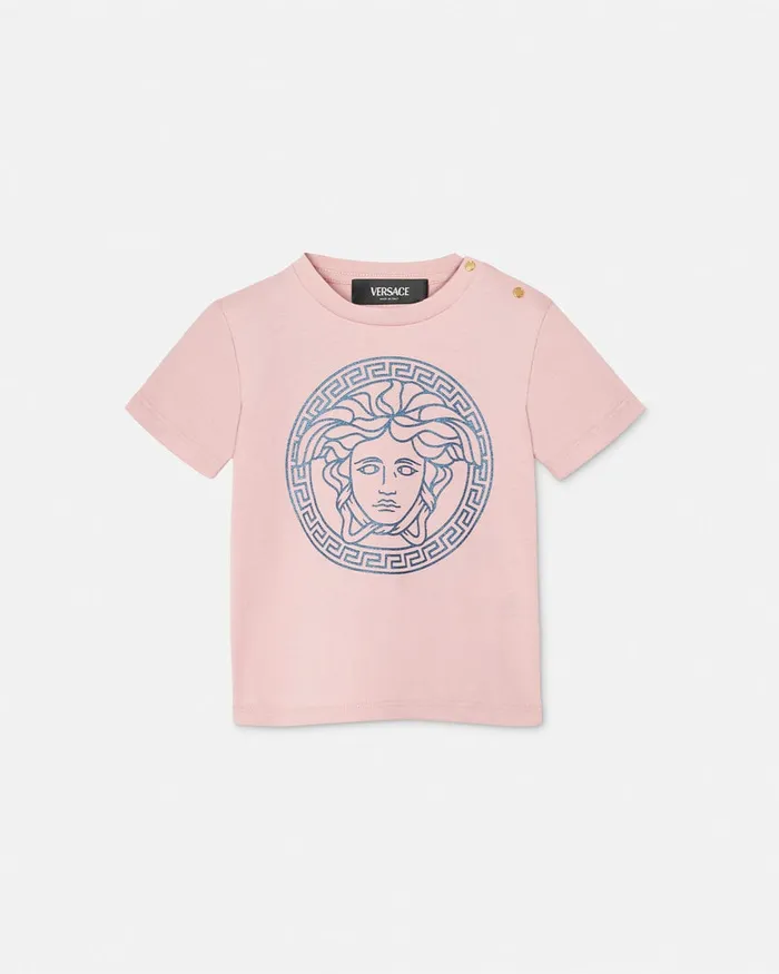 Versace Shirts and Tshirts Kids Medusa Baby TShirt Light Pink