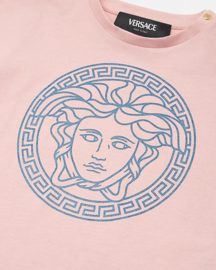 Versace Shirts and Tshirts Kids Medusa Baby TShirt Light Pink