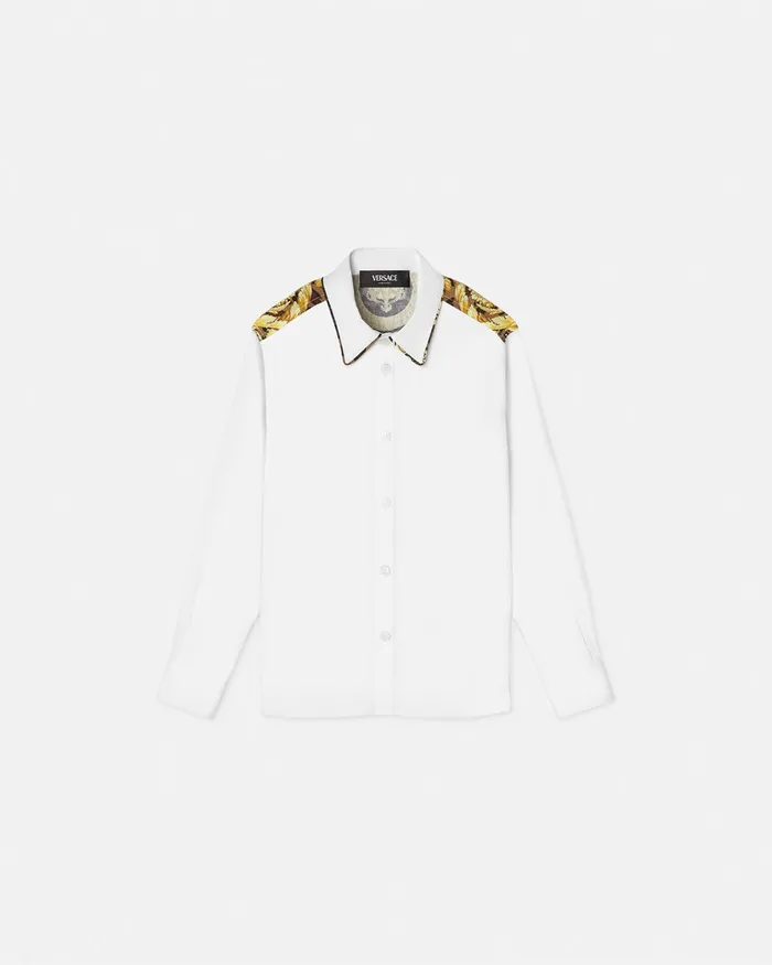 Versace Shirts Kids Wild Barocco Shirt White