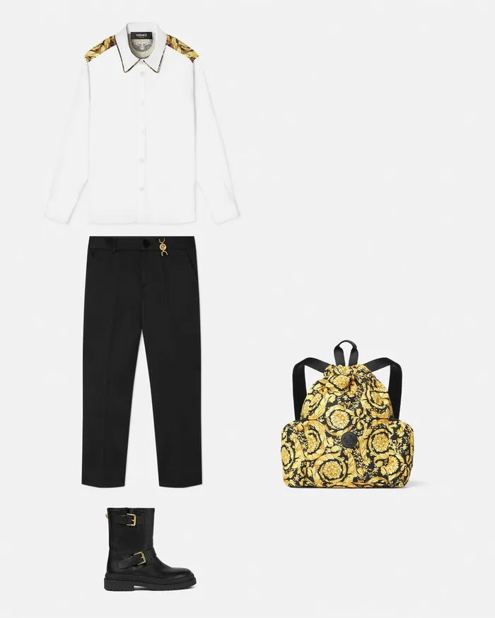 Versace Shirts Kids Wild Barocco Shirt White