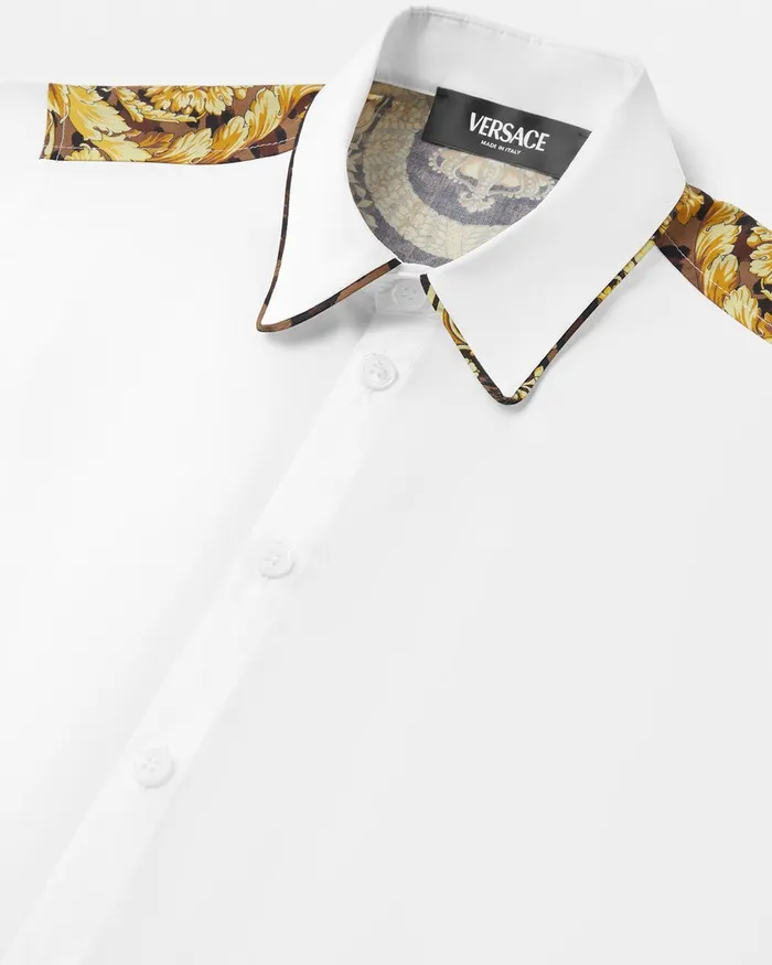 Versace Shirts Kids Wild Barocco Shirt White