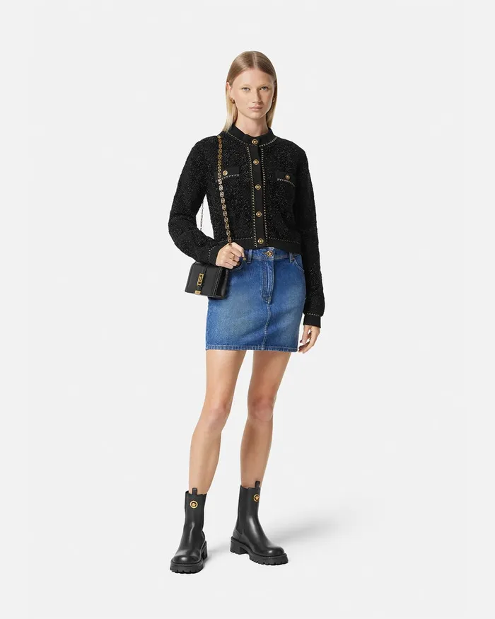 Versace Skirts Women Denim Mini Skirt Blue