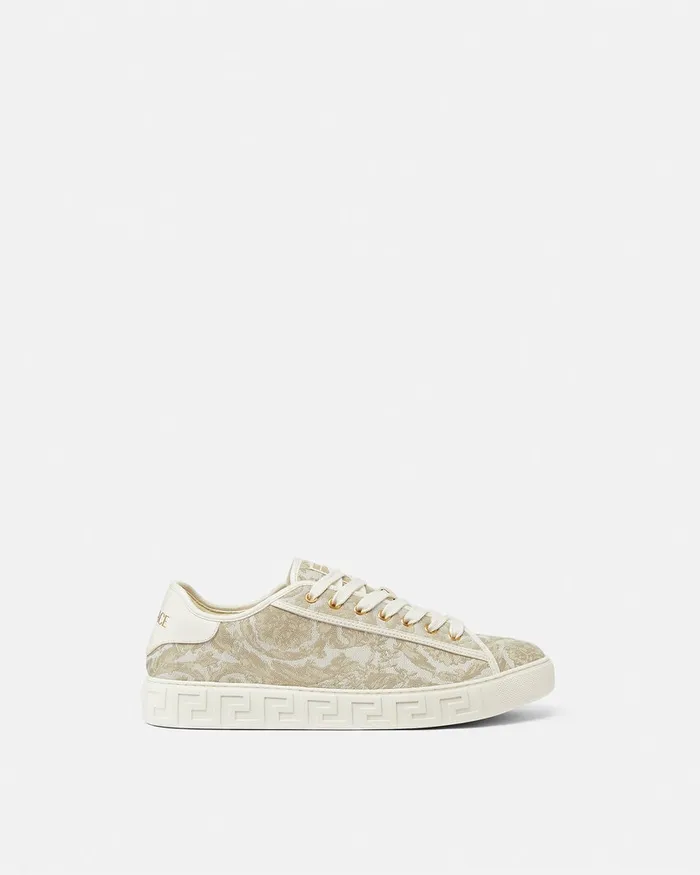 Versace Sneakers Men Barocco Greca Sneakers Beigeprint