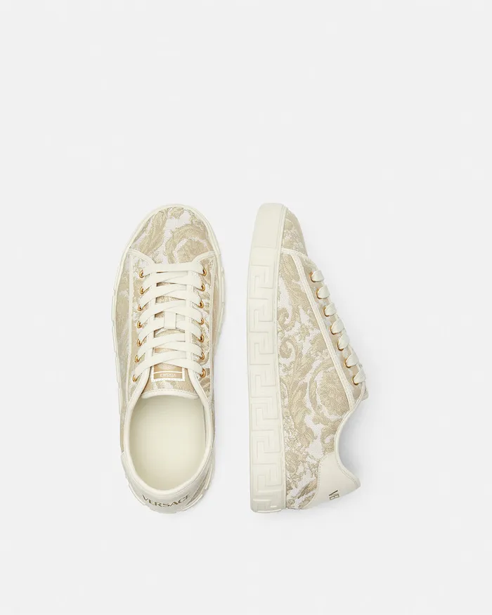 Versace Sneakers Men Barocco Greca Sneakers Beigeprint